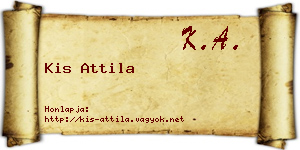 Kis Attila névjegykártya