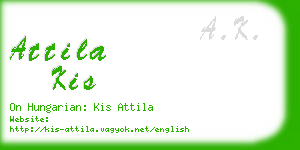 attila kis business card